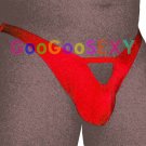 K443 MEN STRING BIKINI CONTOURED HOLE POUCH RIO BACK Red