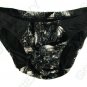RA362 HOT MEN Bikini Briefs Swimwear Silver Feather Black