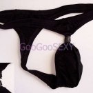 M303 HOT SEXY MEN SWIM THONG POUCH CLIP EASY TAKEOFF black