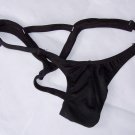 K442A HOT MEN STRING THONG CONTOURED POUCH Triangle Back black