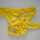 K356A HOT SEXY MEN THONG CONTOURED POUCH Sleeve Swim YELLOW