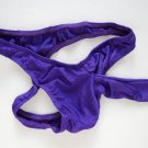 K356A HOT SEXY MEN THONG CONTOURED POUCH Sleeve Swim PURPLE