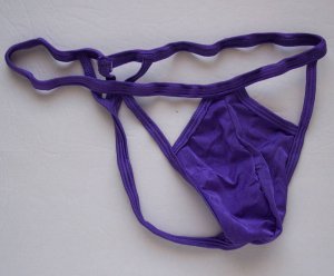 K1548 HOT SEXT MEN STRING THONG CONTOURED POUCH Y-BACK Purple