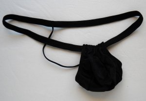 K417B HOT SEXY MEN STRING THONG Contoured POUCH Black M