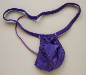 K417B HOT SEXY MEN STRING THONG Contoured POUCH Purple Size S