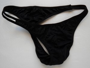 K1507 HOT SEXY MEN STRING THONG SKIMPY POUCH T-BACK Black