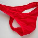K1558 HOT SEXY MEN THONG POUCH T-BACK Sheer RED