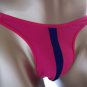 RC386 HOT SEXY MEN MINI POUCH THONG Patchwork 2-Color panel Rose