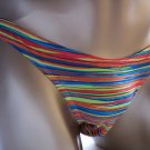 R147 HOT MEN T-BACK THONG Multi-color Stripes Printed