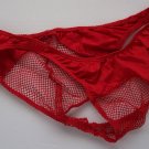 K1553 HOT SEXY MEN BIKINI FISHNET C-THRU POUCH & BACK Red