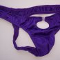K329A HOT SEXT MEN SWIM THONG w/ Hole & Clips Closure Purple
