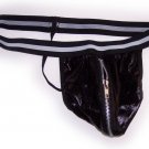 RF923 HOT SEXY MEN STRING THONG PLEATHER ZIPPER