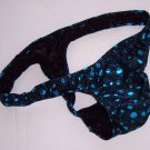 R147 HOT SEXY MEN CONTOURED POUCH SHINY Metallic Dots Printed Black