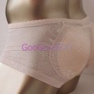 W3811 Lace Butt Padded Female Boyshorts Nude Tan L 26"-31"