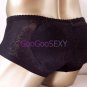 W3811 Lace Butt Padded Female Boyshorts Black  L 26"-31"