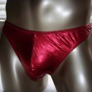K358A HOT SEXY MEN THONG SHINY METALLIC Red
