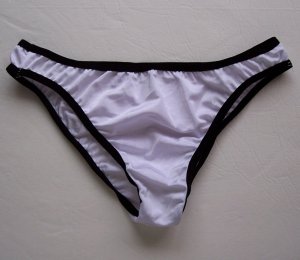 K327 HOT SEXY MEN BIKINI BRIEF Low Waist High-cut Legs White