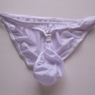 K1505 HOT SEXY MEN POUCH BIKINI w/ Clips Closure white