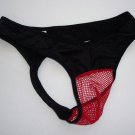 G04 Hot Men Sexy Mini Thong Skimpy C-thru Fishnet Pouch Black