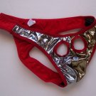 G05 Hot Men Sexy Thong Funny Detailed Pouch Metallic Gold+Silver