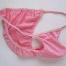 K448 MEN STRING BIKINI CONTOURED POUCH TANGA Lt.Pink  M