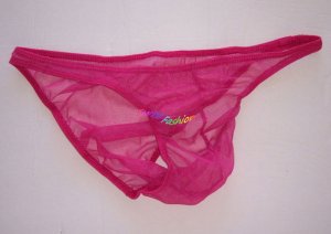 K319M HOT SEXT MEN RIO BACK MESH BIKINI SKIMPY POUCH rose