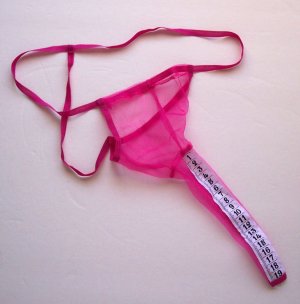 K302 HOT SEXY MEN STRING THONG POUCH MEASURE Sleeve Fun rose