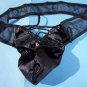 H128 HOT MEN POSING THONG Lace-up Pouch shiny black