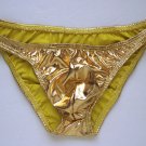 K318R Metallic MEN SEXY SWIMWEAR TRICOT BIKINI LOW RISE Gold