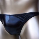 K318R Pleather MEN SEXY SWIMWEAR TRICOT BIKINI LOW RISE Black