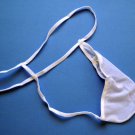 N3022A HOT MEN C-THRU MESH G-STRING THONG POUCH White