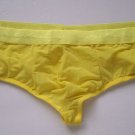K359B MENs SEXY HIPSTER PANTIES BIKINI Silky Low Rise YELLOW