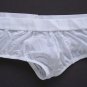 K359B MENs SEXY HIPSTER PANTIES BIKINI Silky Low Rise WHITE