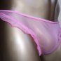 R466 HOT SEXY MEN MESH T-BACK THONG C-thru Ruffle Pink