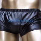 K660 Hot Mens Trucks Boxer Briefs Pouch Pleather Black