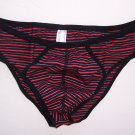 N3619 HOT SEXY MENs String Bikini Striped Small Pouch red/white/black