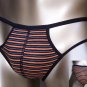 N3619 HOT SEXY MENs String Bikini Striped Small Pouch orange/white/black
