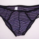 N3619 HOT SEXY MENs String Bikini Striped Small Pouch purple/white/black