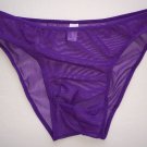 N6320 HOT MEN BIKINI BRIEF MESH NET C-THRU purple
