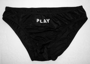 R1712 Hot MEN BIKINI Play POUCH Soft Smooth Silky Black