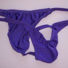 K443 MEN STRING BIKINI CONTOURED HOLE POUCH RIO BACK purple