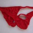 K443 MEN STRING BIKINI CONTOURED HOLE POUCH RIO BACK red