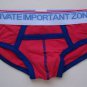 G215 MEN PRIVATE ZONE 4+ BRIEFS Pocketed Pouch Pink Red M