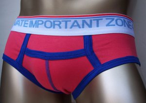 G215 MEN PRIVATE ZONE 4+ BRIEFS Pocketed Pouch Pink Red L