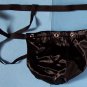 H340 Hot Sexy Mens String Thong Posing Pouch Shiny Satin Knit Black