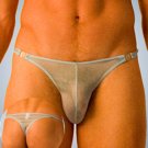 H1517 Hot Sexy Mens Sheer C-thru Thong Clips sides