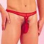 H1534 HOT SEXY MENs Bikini twisted Pouch C-thru Red