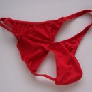 K442 Hot Men Sexy String Bikini Bulge Contoured Pouch L red
