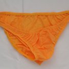 K318N Mens Sexy Bikinis Low Rise Soft Silky Tricot Knit orange