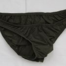 K318N Mens Sexy Bikinis Low Rise Soft Silky Tricot Knit olive